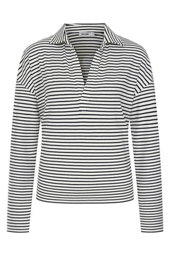 Alice CollinsAlice Collins Pollyanna PoloTopsWild Oat/Rich Navy - Blue Water Clothing