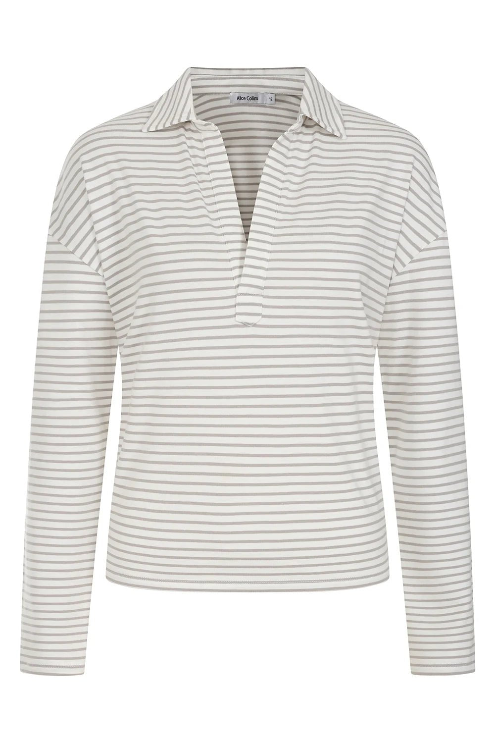 Alice CollinsAlice Collins Pollyanna PoloTopsWild Oat/Rich Navy - Blue Water Clothing
