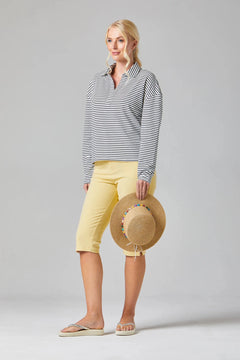 Alice CollinsAlice Collins Pollyanna PoloTopsWild Oat/Rich Navy - Blue Water Clothing