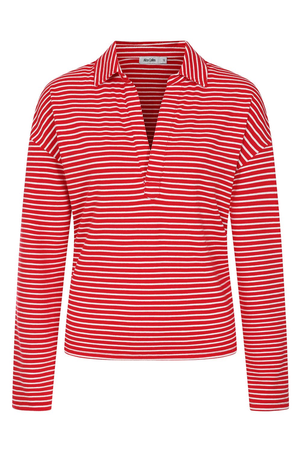 Alice CollinsAlice Collins Pollyanna PoloTopsWild Oat/Rich Navy - Blue Water Clothing