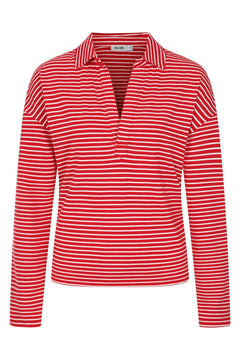 Alice CollinsAlice Collins Pollyanna PoloTopsWild Oat/Rich Navy - Blue Water Clothing