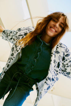 B Young daima Kimono - Blue Water Clothing
