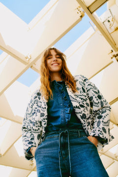 B Young daima Kimono - Blue Water Clothing