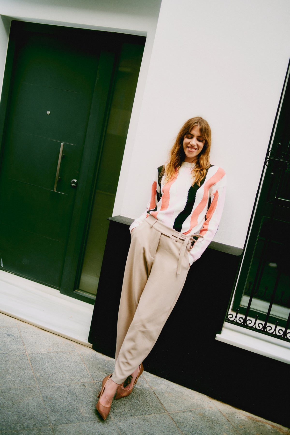 B Young eriko Belt Pants - Blue Water Clothing