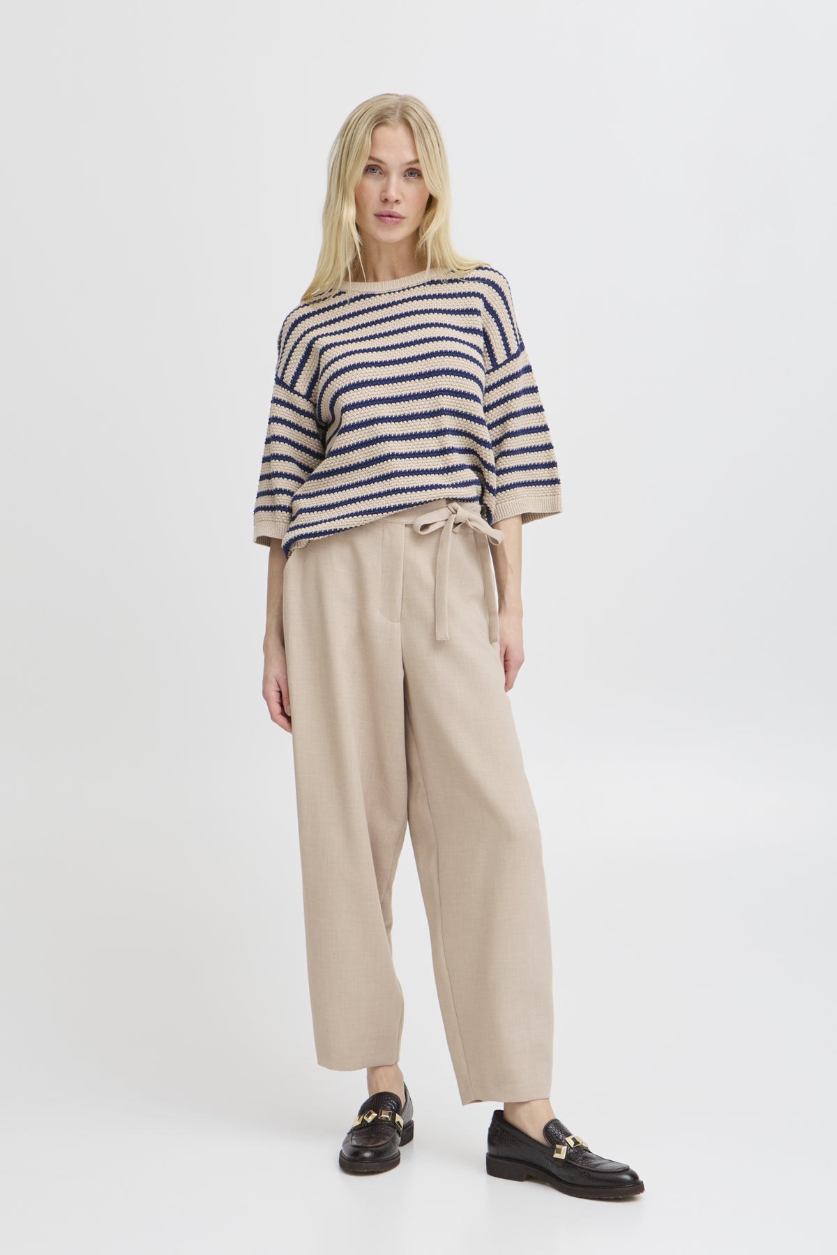 B Young eriko Belt Pants - Blue Water Clothing