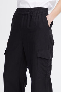 B Young Falakka Linen Cargo Pant - Blue Water Clothing