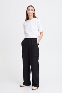 B Young Falakka Linen Cargo Pant - Blue Water Clothing