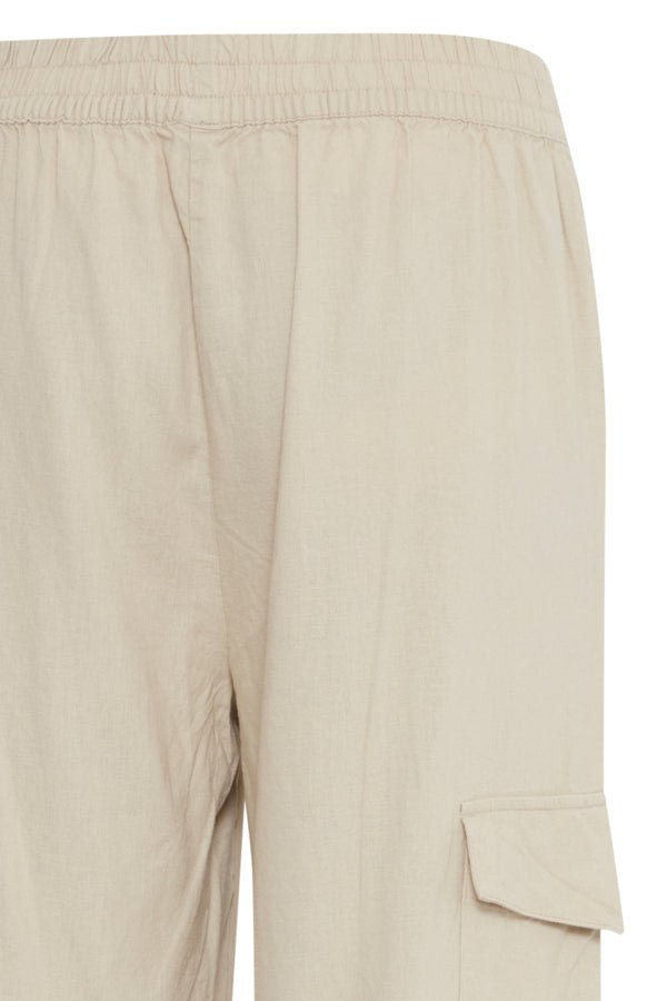 B Young Falakka Linen Cargo Pant - Blue Water Clothing