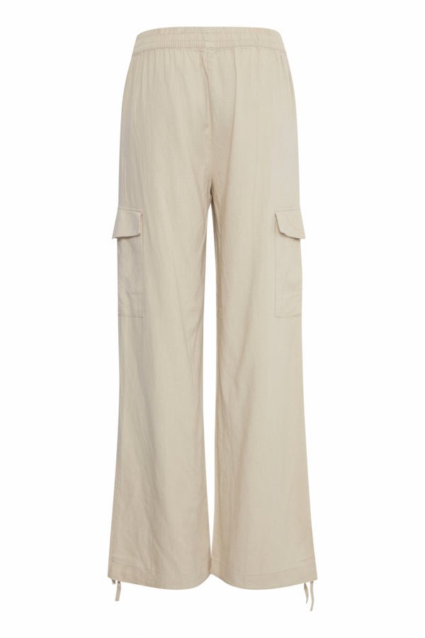 B Young Falakka Linen Cargo Pant - Blue Water Clothing