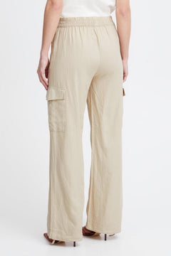 B Young Falakka Linen Cargo Pant - Blue Water Clothing