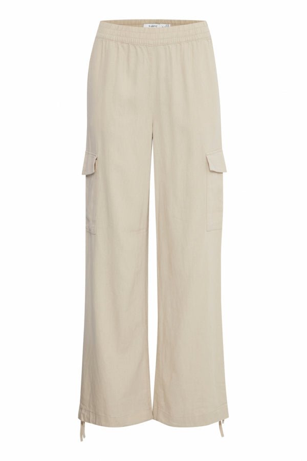 B Young Falakka Linen Cargo Pant - Blue Water Clothing