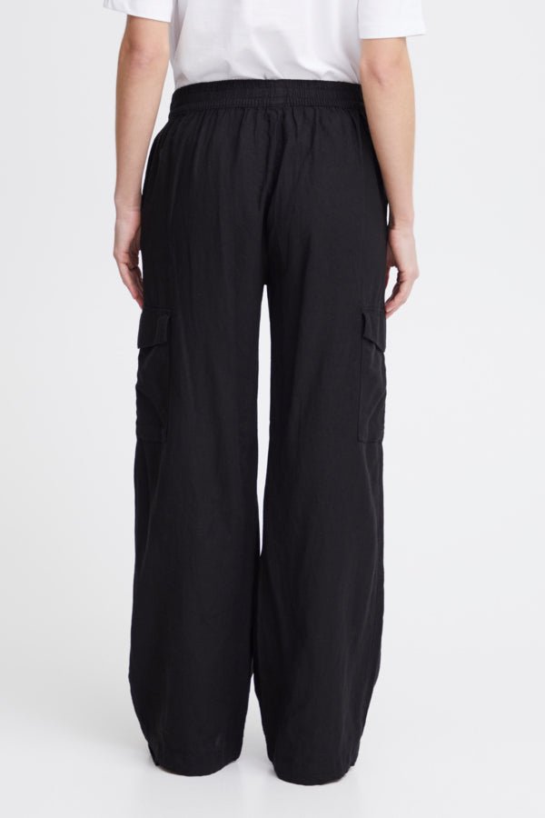 B Young Falakka Linen Cargo Pant - Blue Water Clothing
