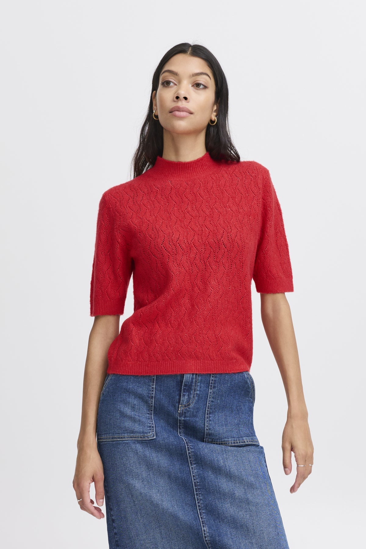 B Young miffa Short Sleeve Jumper - Blue Water Clothing