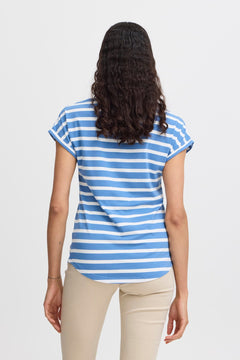 B Young pamila O Neck T-Shirt - Blue Water Clothing