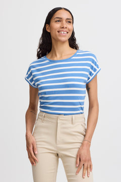 B Young pamila O Neck T-Shirt - Blue Water Clothing
