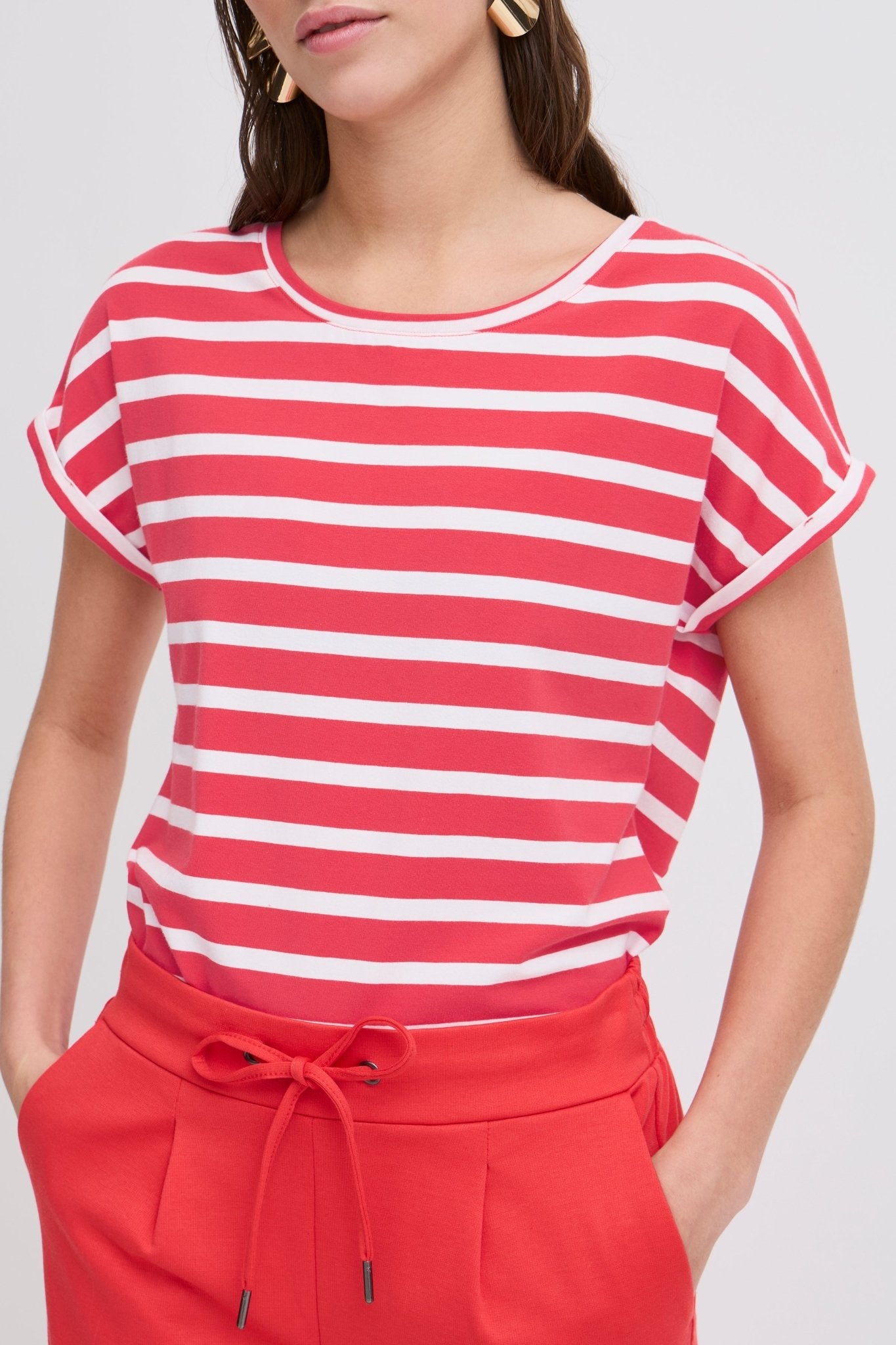B Young pamila O Neck T-Shirt - Blue Water Clothing