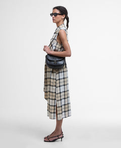 BarbourBarbour Agnes Midi DressClothingSafari Tartan - Blue Water Clothing