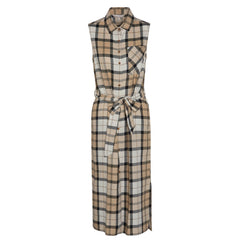 BarbourBarbour Agnes Midi DressClothingSafari Tartan - Blue Water Clothing