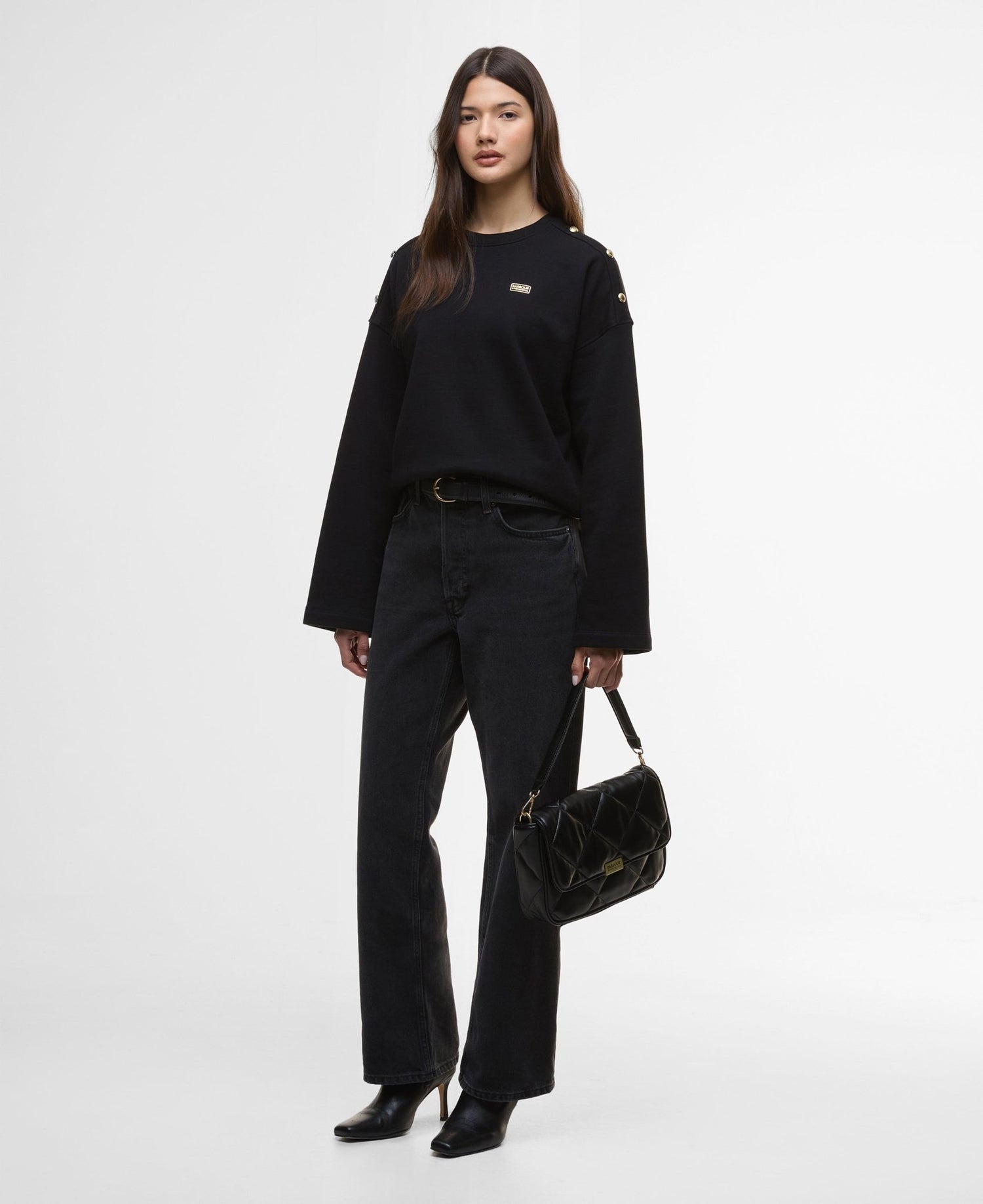 Barbour International Juliana Sweatshirt Black - Blue Water Clothing