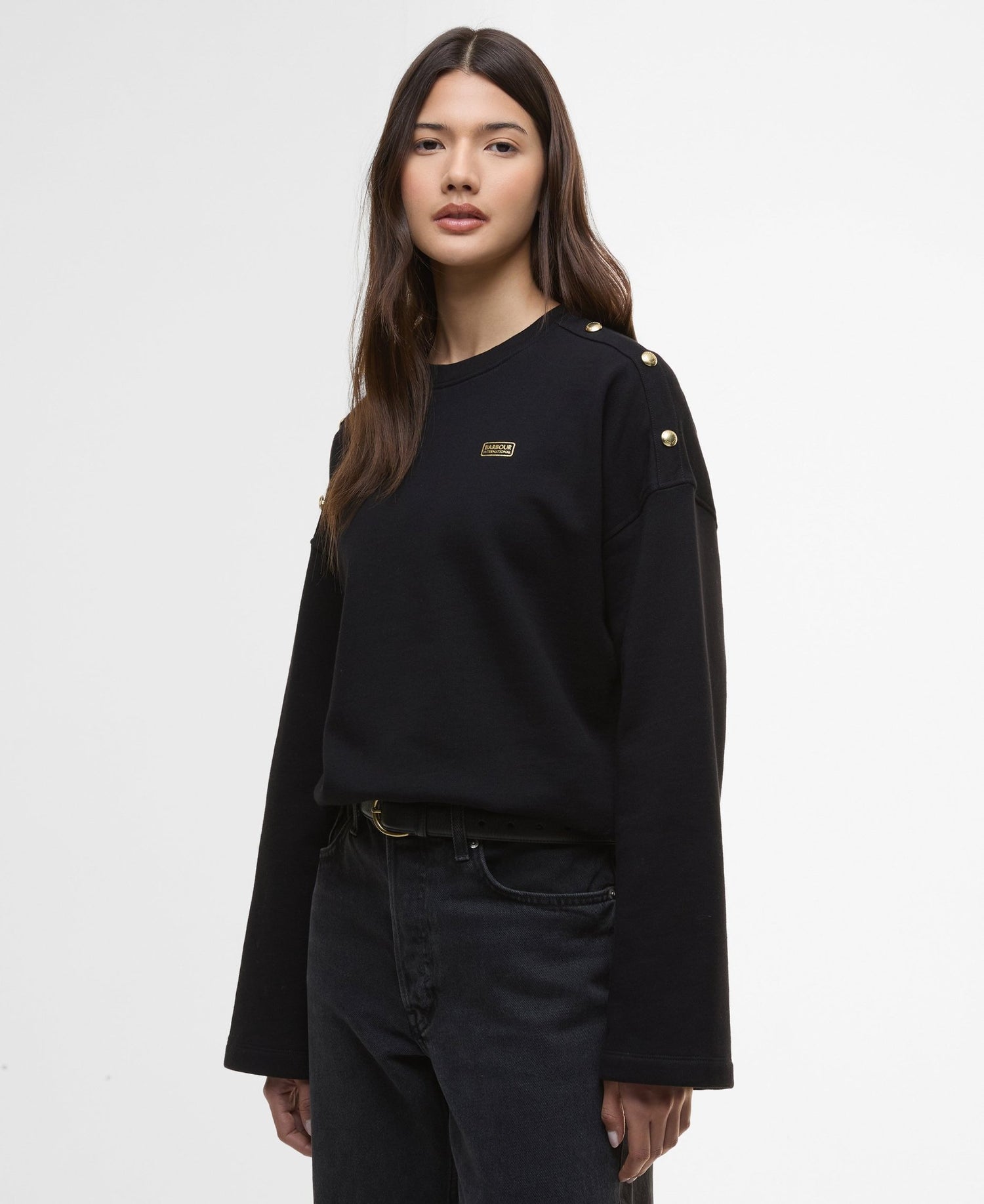 Barbour International Juliana Sweatshirt Black - Blue Water Clothing