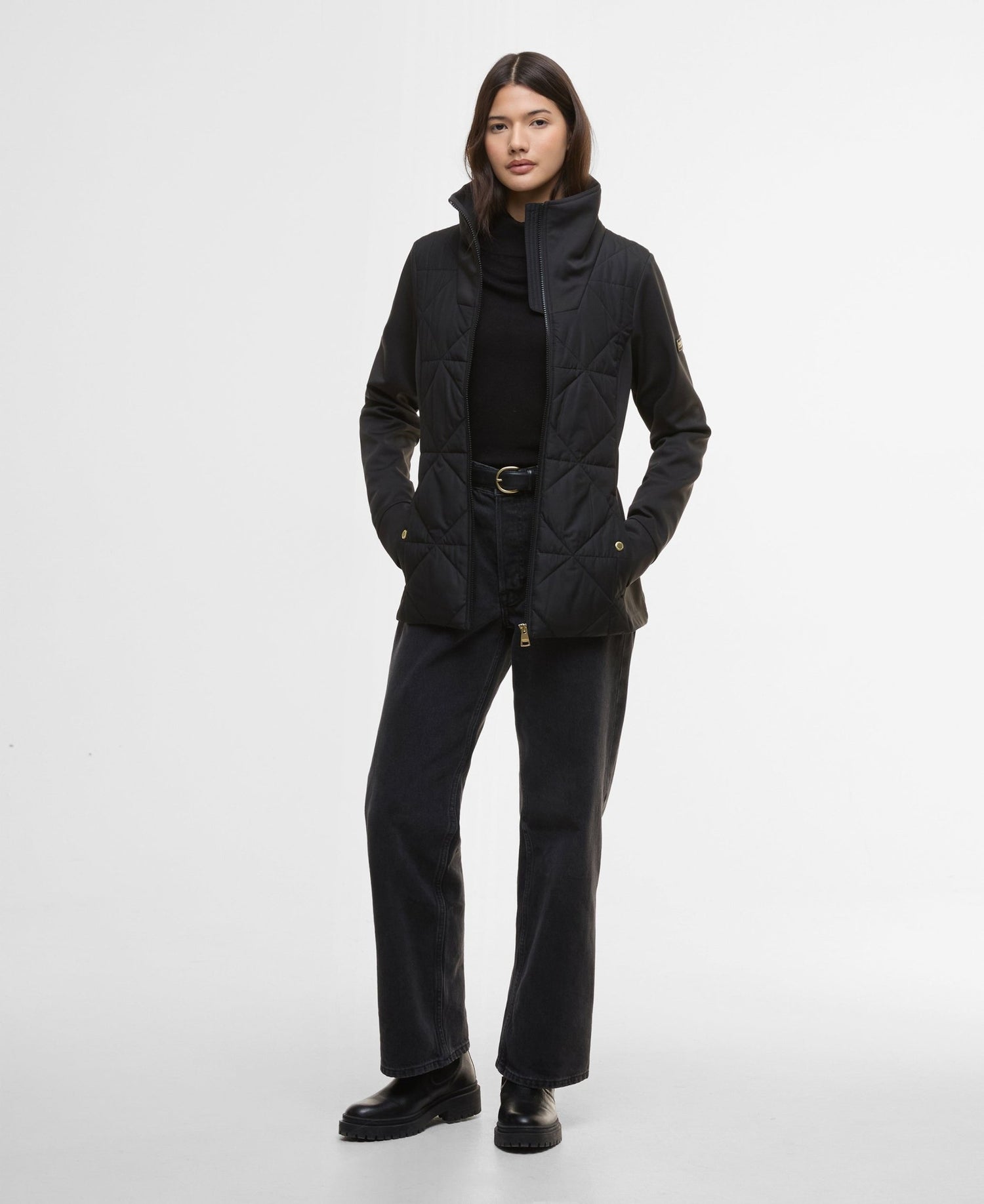 Barbour International Kya Quilted Sweat Black - Blue Water Clothing