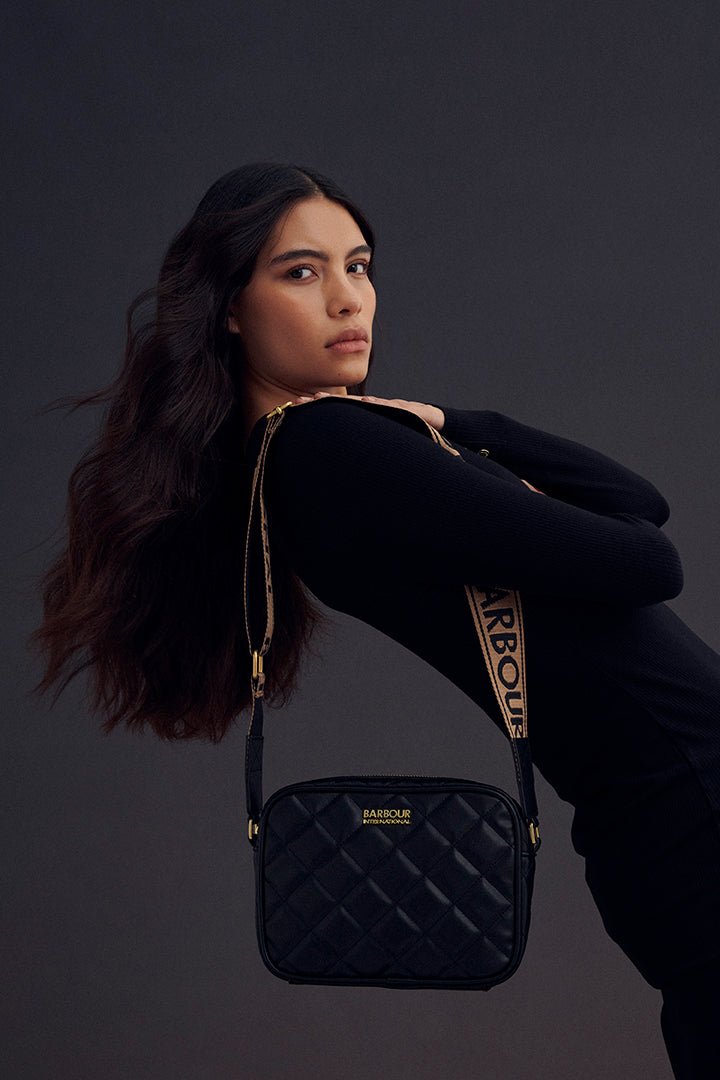 Barbour International Quilted Sloane Crossbody – Blue Water