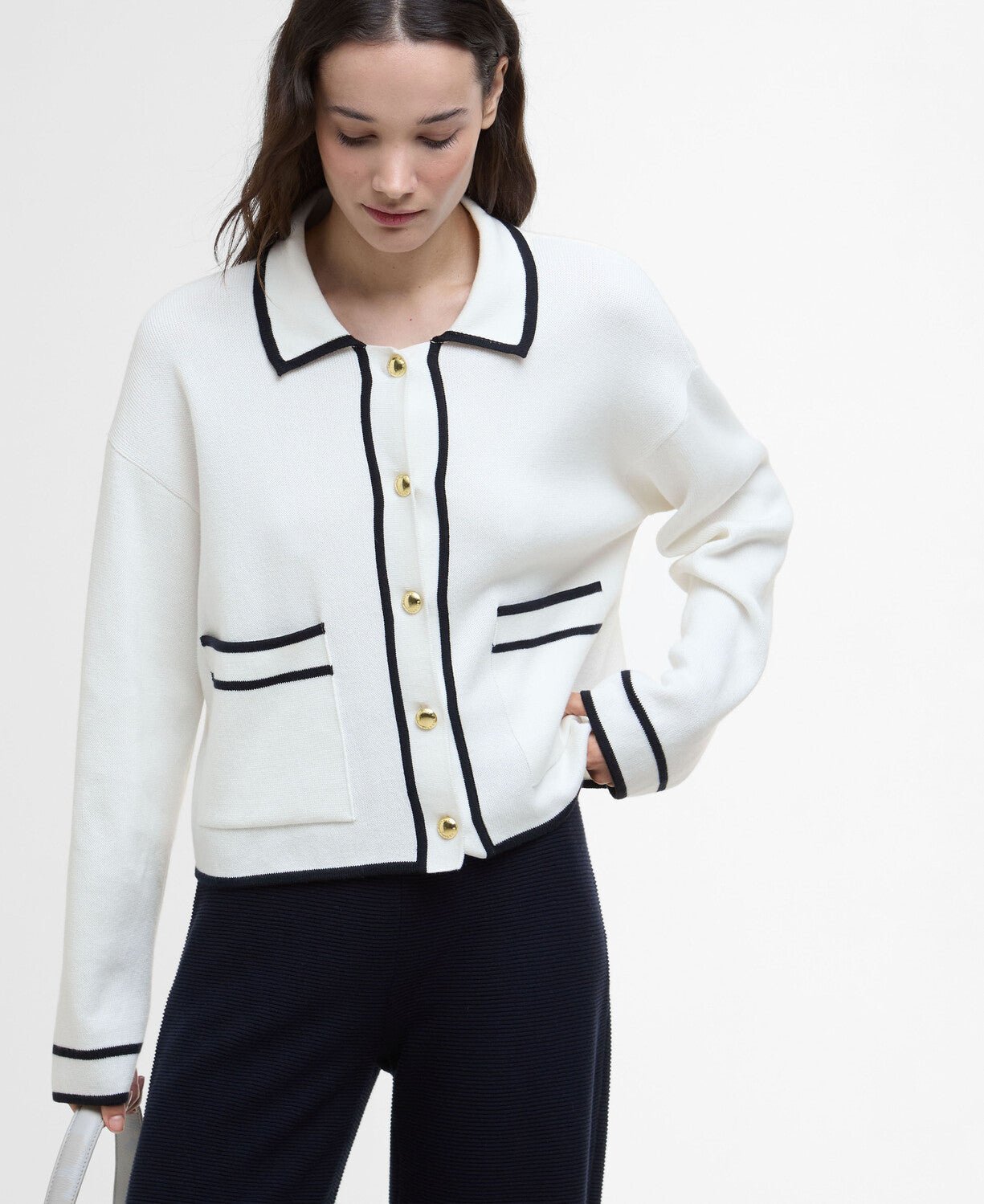 BarbourBarbour Jasmine Knitted CardiganClothingCloud - Blue Water Clothing
