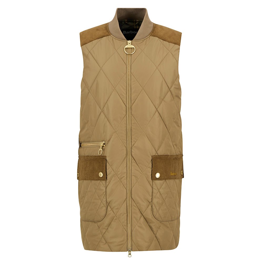 Barbour Lydia Gilet Military Brown - Blue Water Clothing