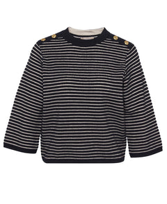 BarbourBarbour Macy Knitted JumperClothingDark Navy Stripe - Blue Water Clothing