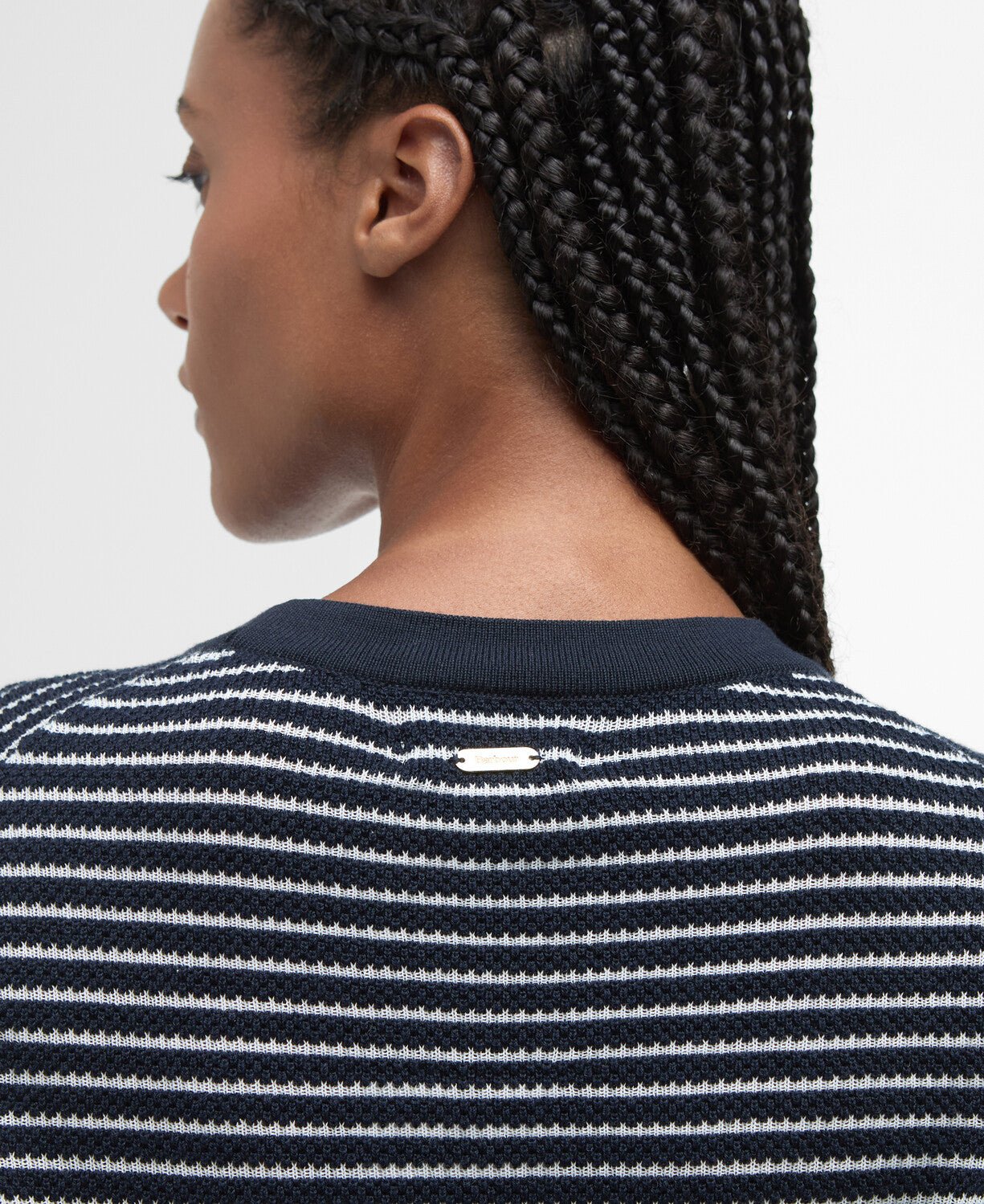 BarbourBarbour Macy Knitted JumperClothingDark Navy Stripe - Blue Water Clothing
