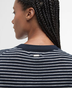 BarbourBarbour Macy Knitted JumperClothingDark Navy Stripe - Blue Water Clothing