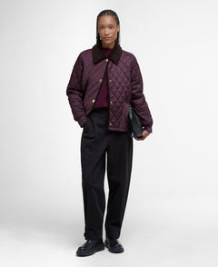 BarbourBarbour Marla Quilted Jacket Black Cherry/Dark Brown/Muted TartanClothingBlack Cherry - Blue Water Clothing