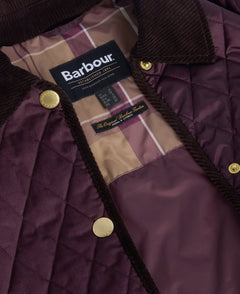 BarbourBarbour Marla Quilted Jacket Black Cherry/Dark Brown/Muted TartanClothingBlack Cherry - Blue Water Clothing