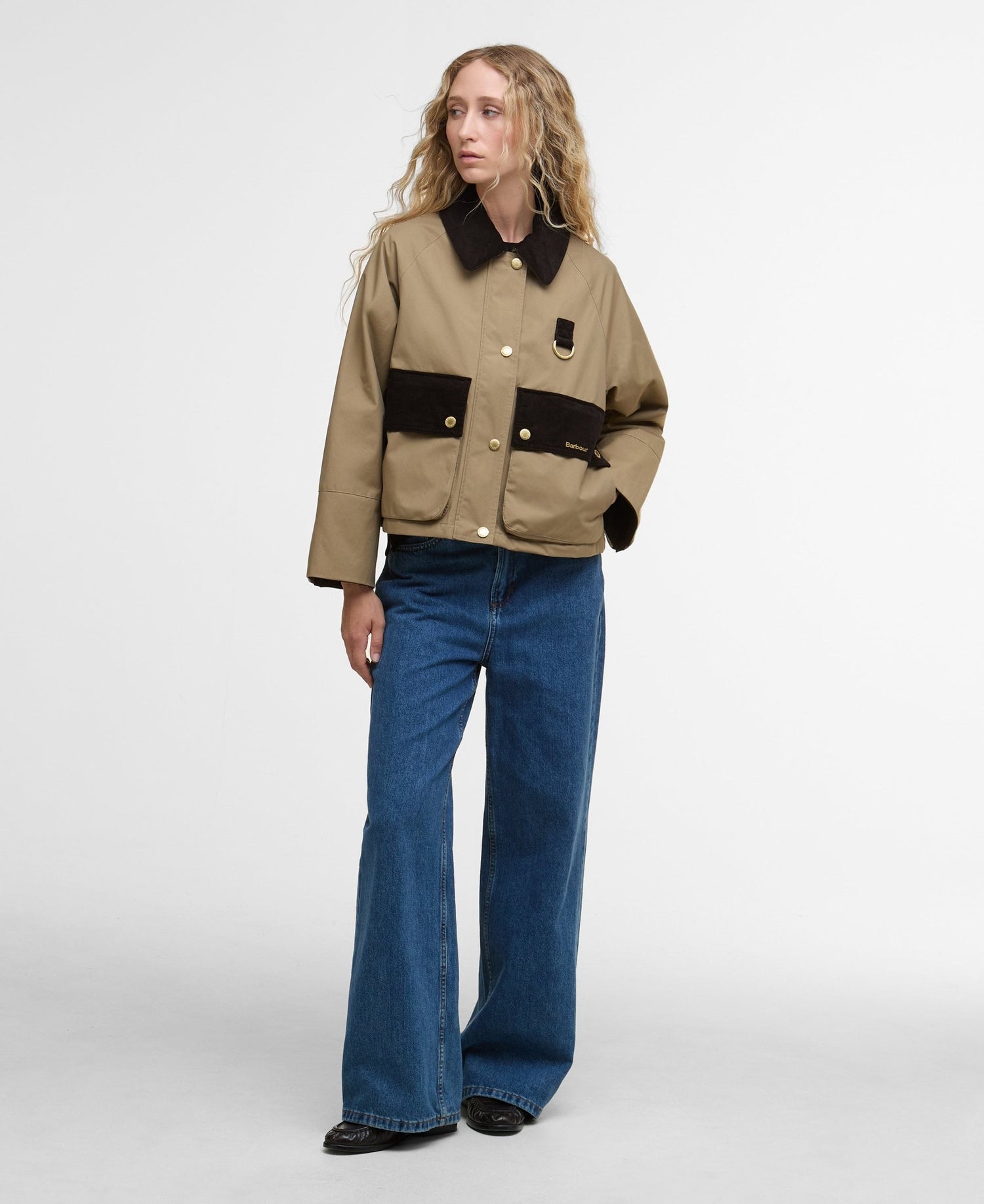 Barbour Phoebe Casual Jacket Military Brown - Blue Water Clothing