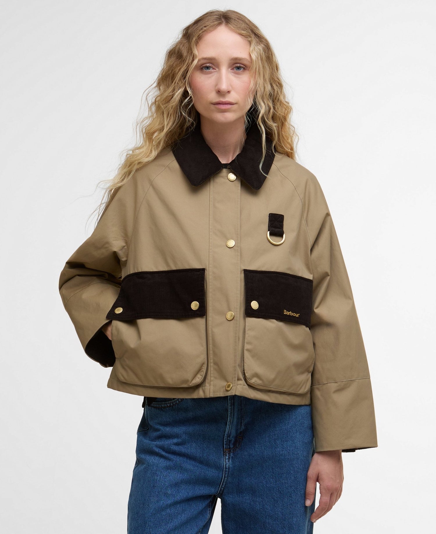 Barbour Phoebe Casual Jacket Military Brown - Blue Water Clothing