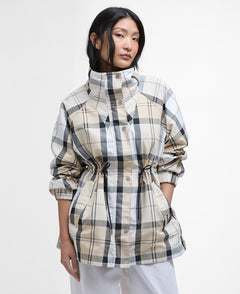 Barbour Suri Checked Showerproof Jacket - Blue Water Clothing