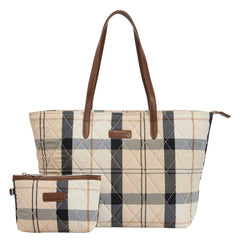 Barbour Wetherham Quilted Tartan Bag - Blue Water Clothing