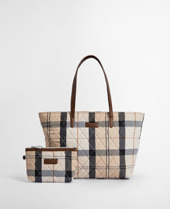 Barbour Wetherham Quilted Tartan Bag - Blue Water Clothing