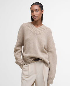 BarbourBarbour Antonia Knitted Jumper OatClothingOat - Blue Water Clothing