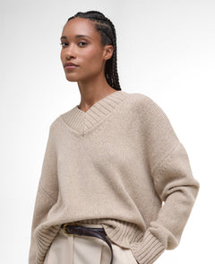 BarbourBarbour Antonia Knitted Jumper OatClothingOat - Blue Water Clothing
