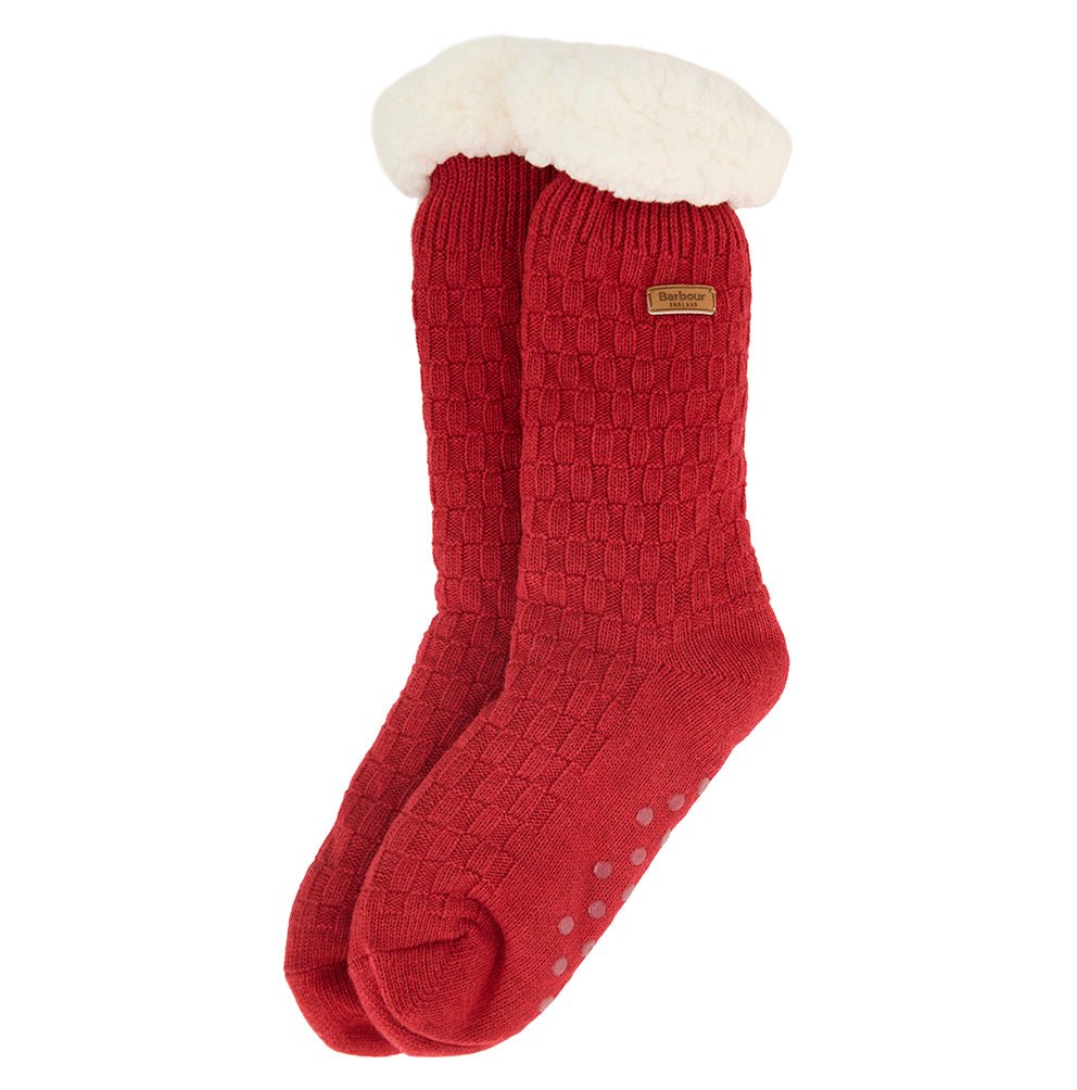 BarbourBarbour Bable Knit Lounge SocksSocksRed - Blue Water Clothing