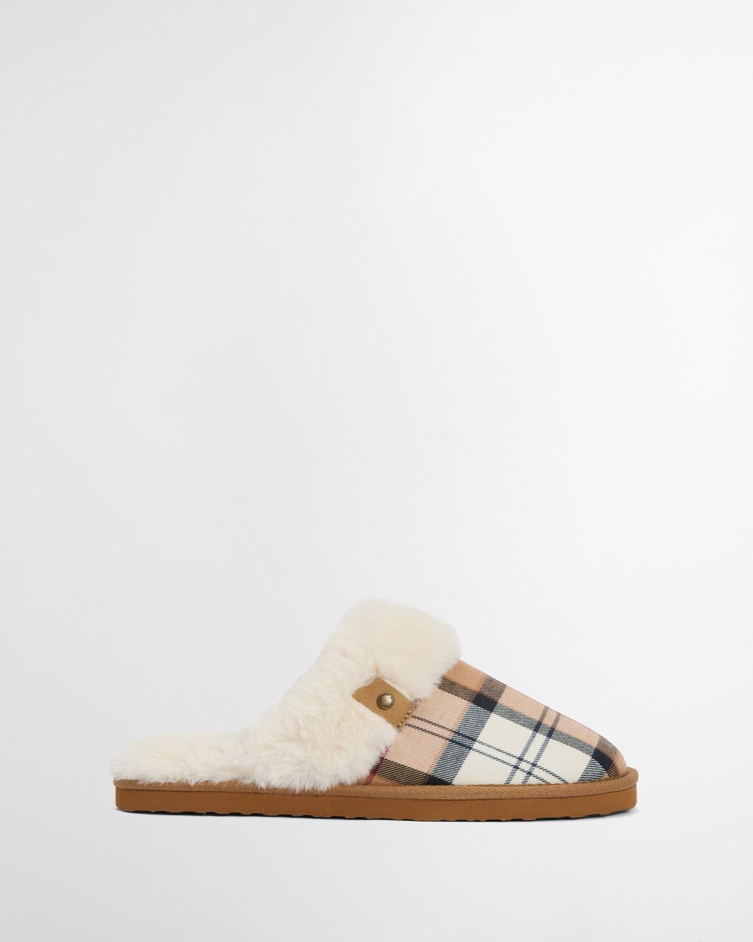 BarbourBarbour Claudia Tartan Mule Slipper Hessian TartanFootwearHessian Tartan - Blue Water Clothing