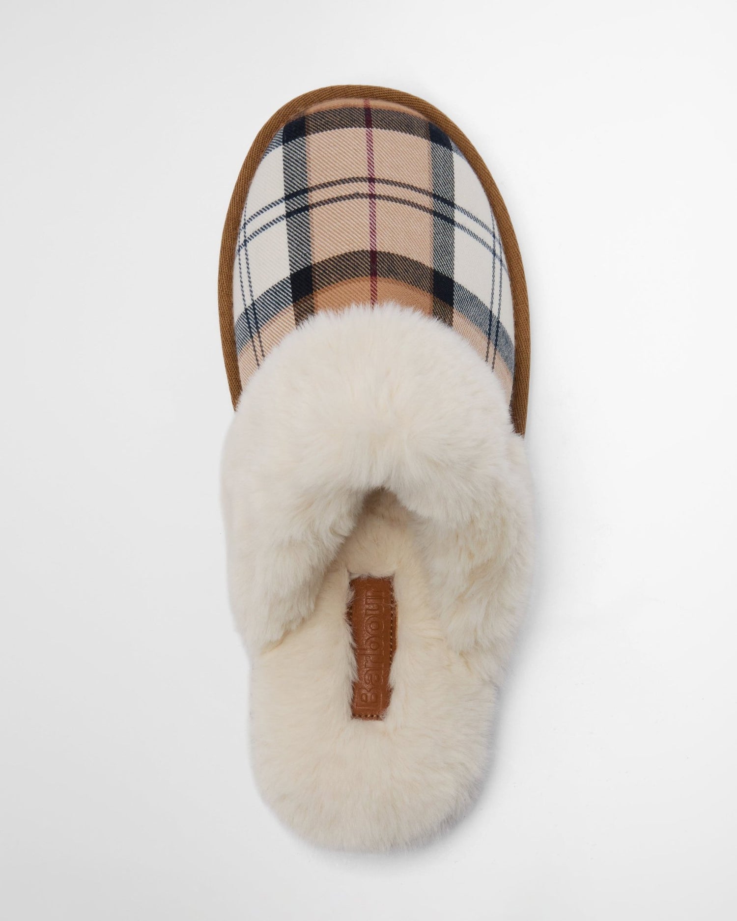 BarbourBarbour Claudia Tartan Mule Slipper Hessian TartanFootwearHessian Tartan - Blue Water Clothing
