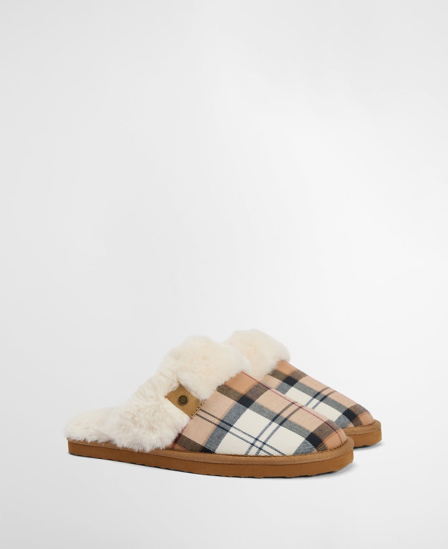 BarbourBarbour Claudia Tartan Mule Slipper Hessian TartanFootwearHessian Tartan - Blue Water Clothing