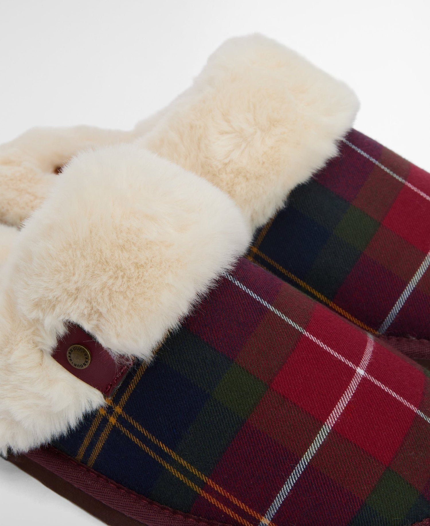 BarbourBarbour Claudia Tartan Mule Slipper Winterberry TartanFootwearWinterberry Tartan - Blue Water Clothing