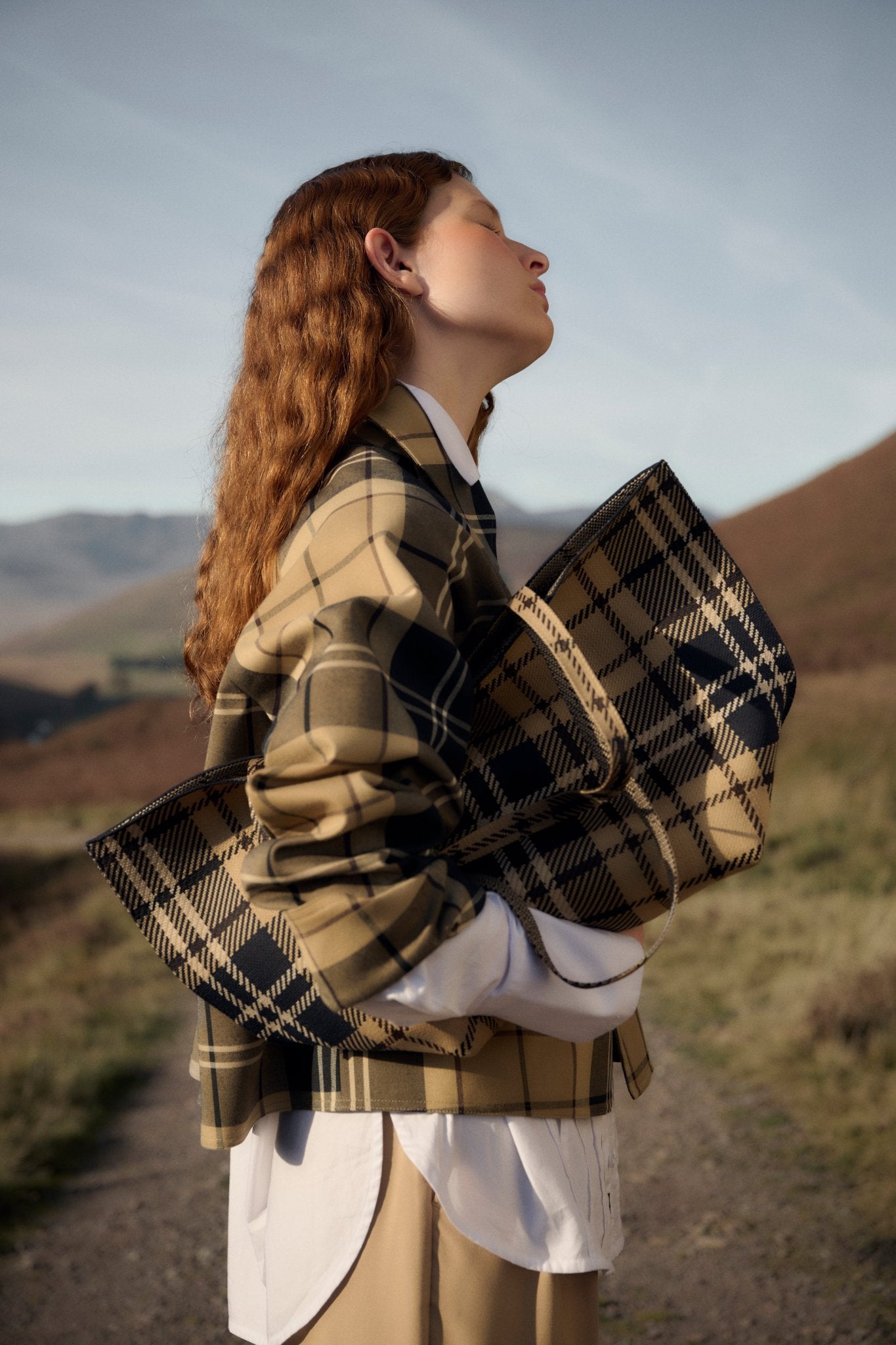 BarbourBarbour Delilah Checked Showerproof JacketCoatBirchwood Dress - Blue Water Clothing