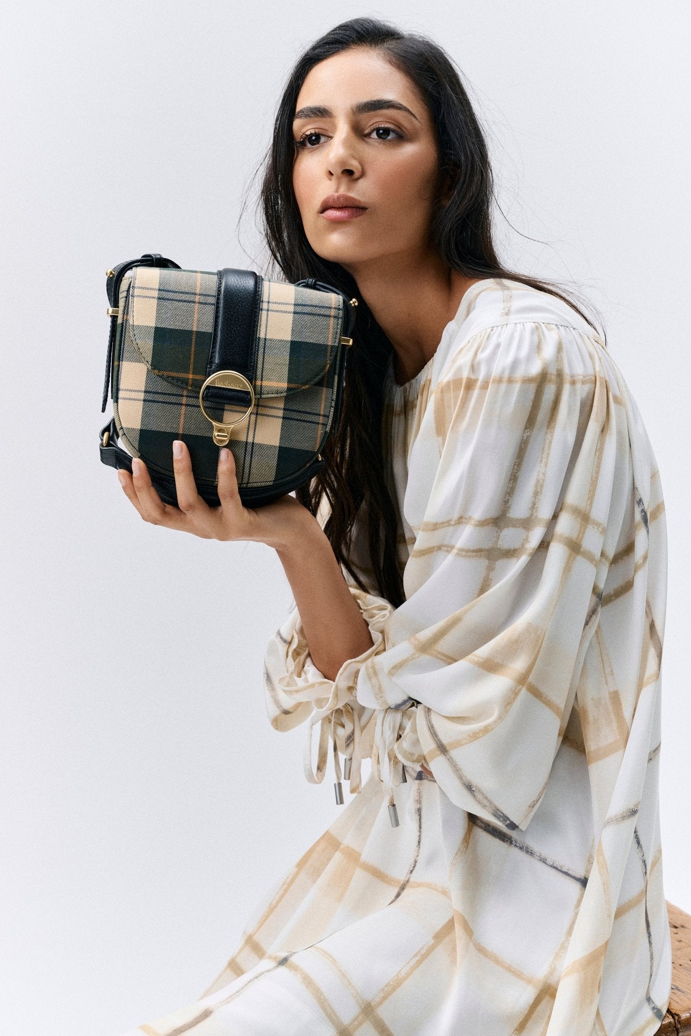 BarbourBarbour Elm Tartan Crossbody BagAccessories - Blue Water Clothing