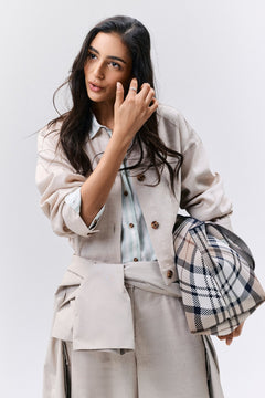 BarbourBarbour Gabby OvershirtTopsMist Beige - Blue Water Clothing