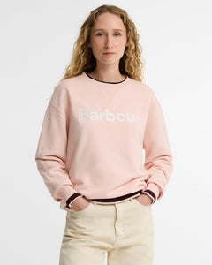 BarbourBarbour Hartland Crew Sweatshirt PinkSweaterPink Blush - Blue Water Clothing