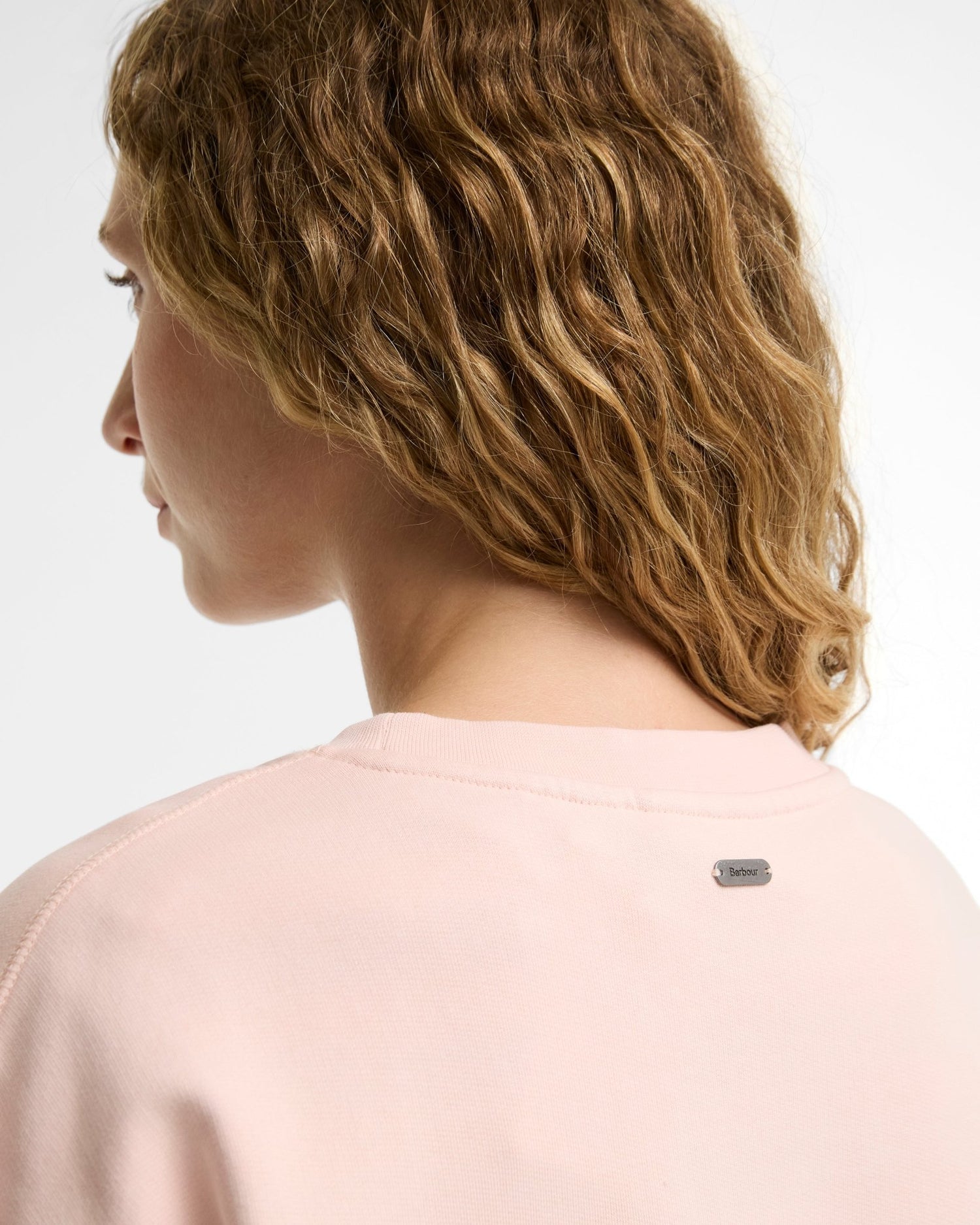 BarbourBarbour Hartland Crew Sweatshirt PinkSweaterPink Blush - Blue Water Clothing